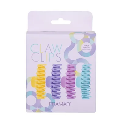 FRAMAR Claw Clips Multi-Colored 4 Pack