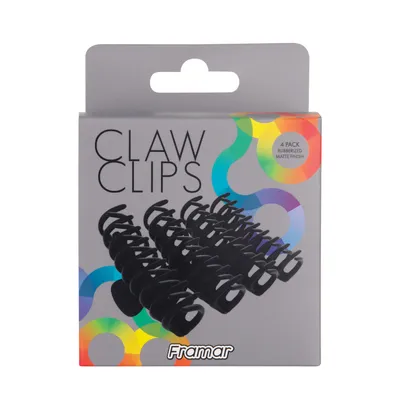 FRAMAR Claw Clips Black 4 Pack