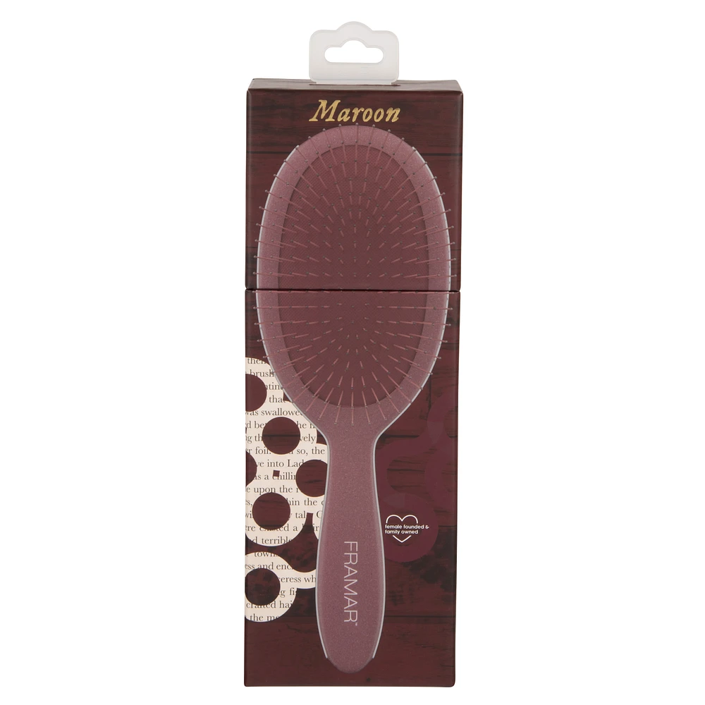 FRAMAR Dark Academia Detangle Brush - Maroon