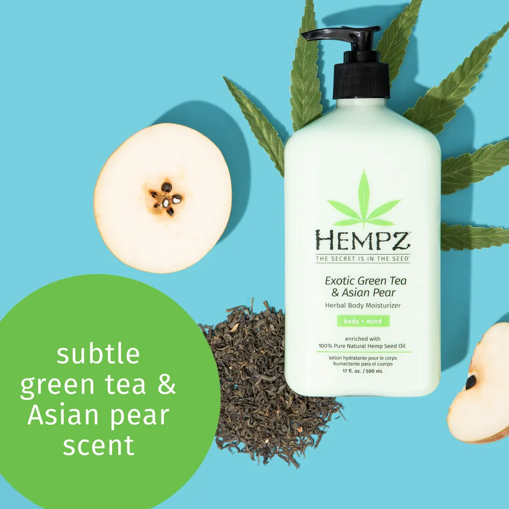 HEMPZ Exotic Green Tea & Asian Pear Herbal Body Moisturizer