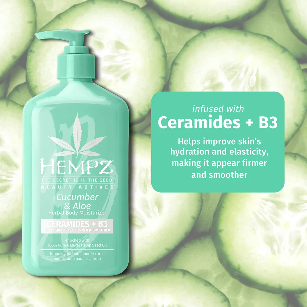 HEMPZ Beauty Actives Cucumber & Aloe Herbal Body Moisturizer