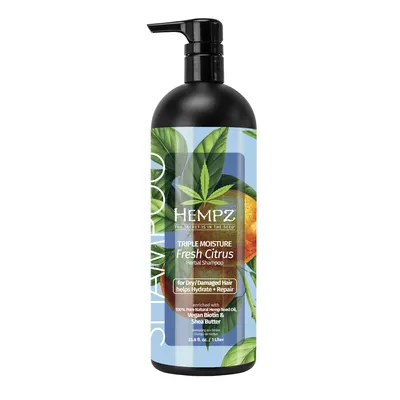 HEMPZ Triple Moisture Fresh Citrus Herbal Shampoo for Dry/Damaged Hair