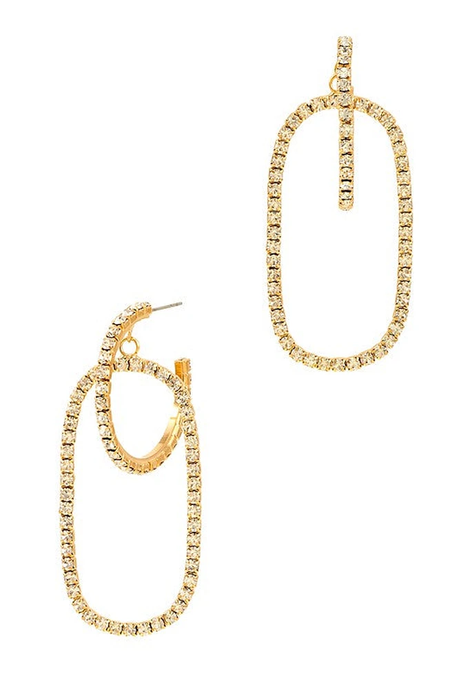 Janet Oval Open Hoop Earrings