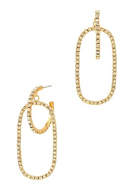 Janet Oval Open Hoop Earrings