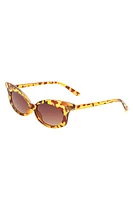 Zayda Tortoise Narrow Oval Sunglasses