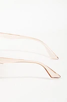 Marnie Grey Large Wayfarer Frame Sunglasses
