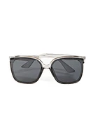 Marnie Grey Large Wayfarer Frame Sunglasses