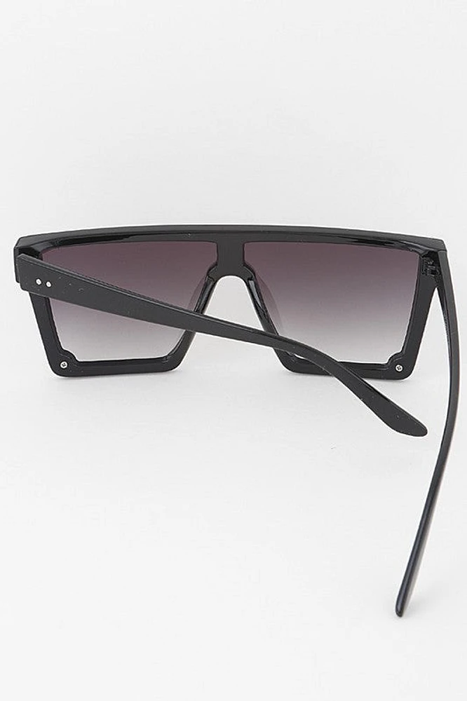 Annabel Black Gradient Lens Straight Bolted Sunglasses