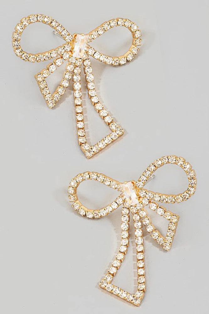 Nativa Pave Ribbon Stud Earrings