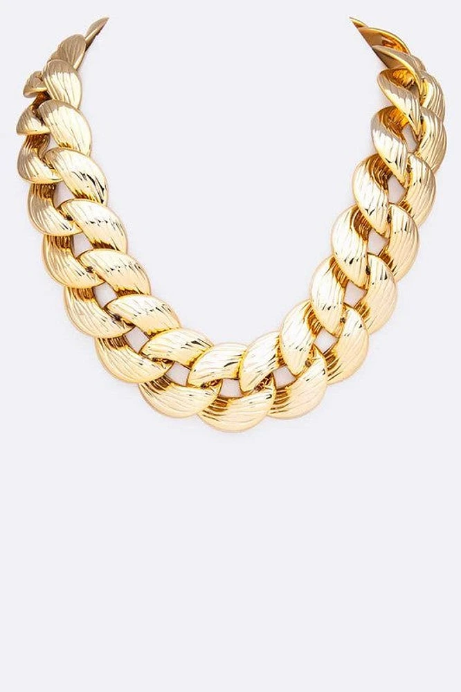 *Gladys Textured Chunky Chain Necklace