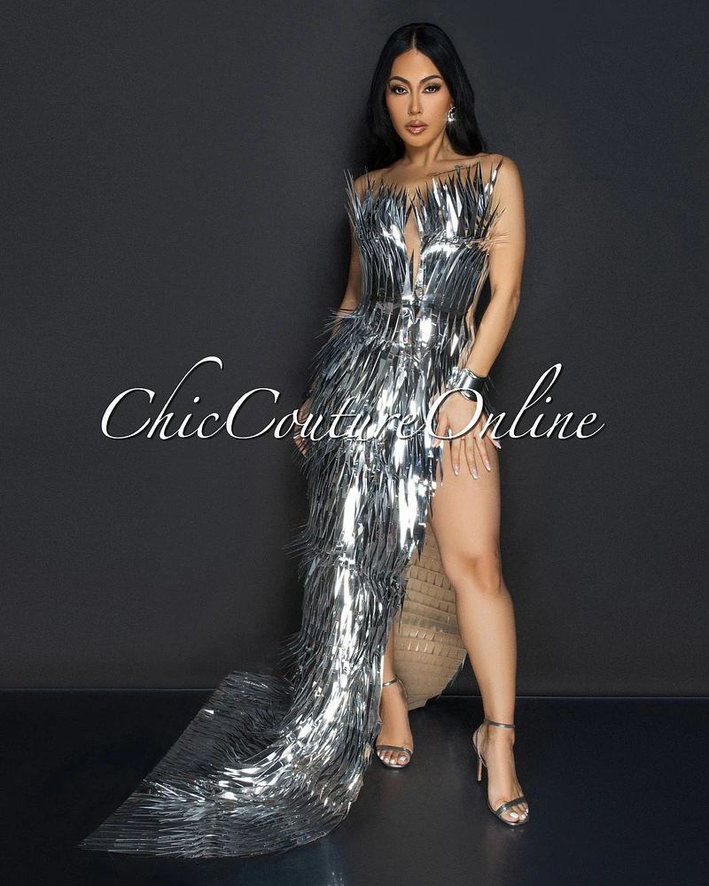 Sipria Silver Ultra-Luxe Gown