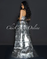 Sipria Silver Ultra-Luxe Gown