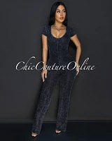 Polina Black Acid Wash Jumpsuit