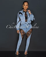 Fora Medium Denim Shirt & Jeans Set