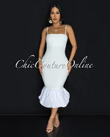 Maloune Ribbed Bubble Midi Dress