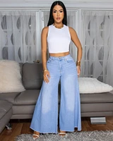 Joella Light Blue Denim Bell Bottom Jeans