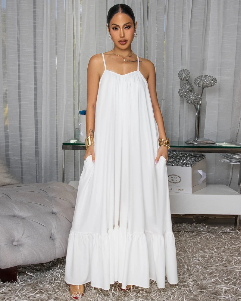 Petrovna Off-White Maxi Dress