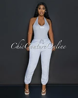 Baely Ribbed Bodysuit & Sweatpants Set