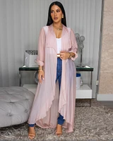 Gloriana Blush Silky Sheer Long Duster