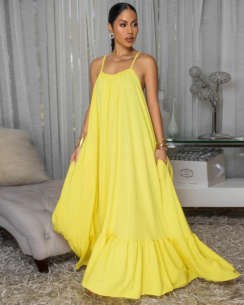 Petrovna Yellow Maxi Dress