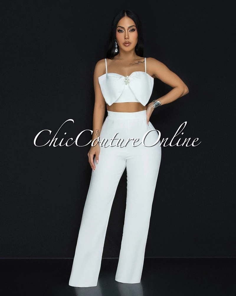 Jeannie Crop Top Pants Set