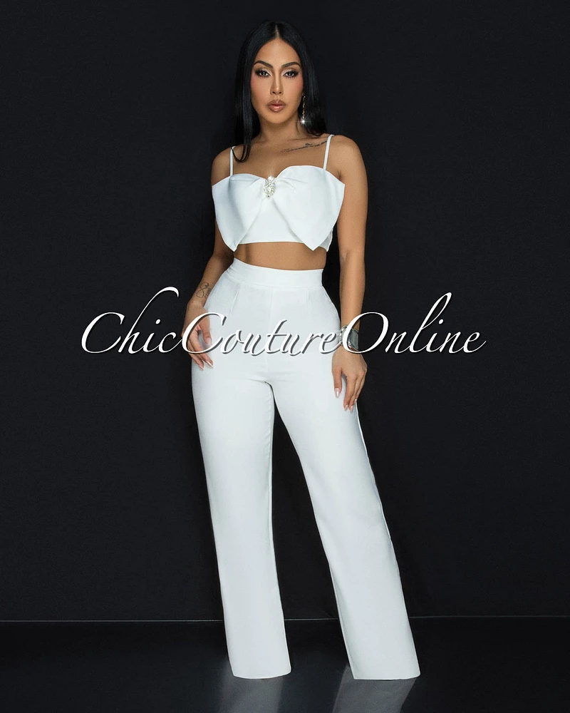 Jeannie Crop Top Pants Set