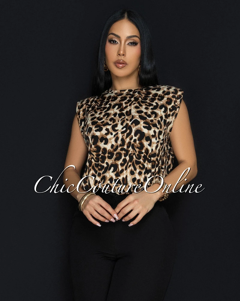 Heavenly Leopard Loose Print Top