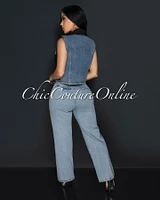 Journi Black Denim Half Vest