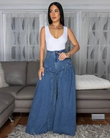 Renata Blue Denim Wide Legs Jeans
