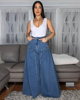 Renata Blue Denim Wide Legs Jeans