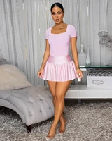 Gabby Light Pink Ultra Mini Skort