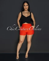 Shina Cross V-Neck Ribbed Crop Top