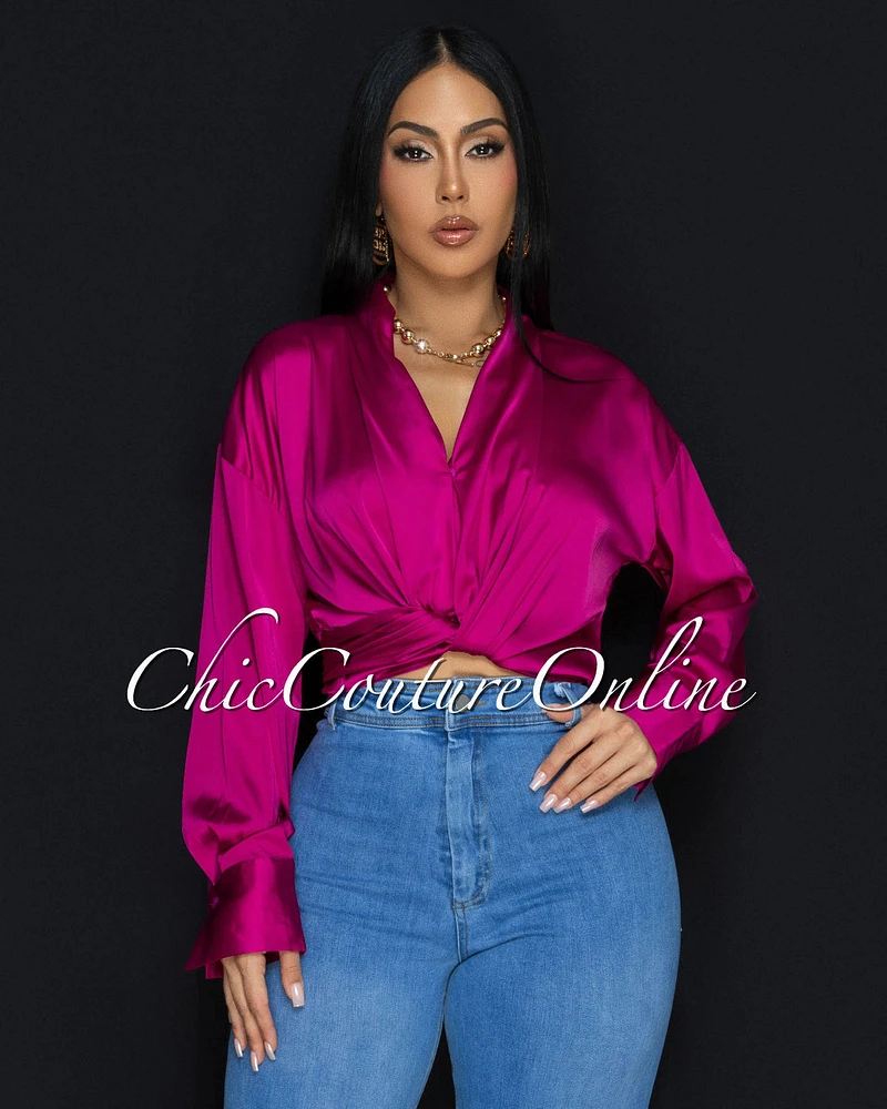 Westerly Magenta Silky Blouse