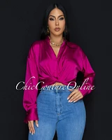 Westerly Magenta Silky Blouse