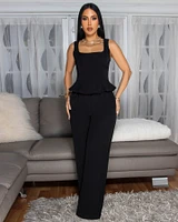 Gaia Peplum Top Pants Set