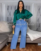 Tieve Light Denim Wide Legs Mom Jeans