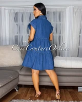 Albany Medium Blue Denim Shirt Dress