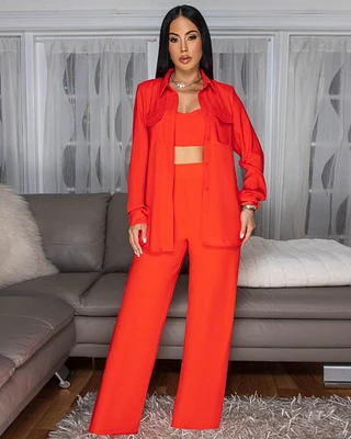 Kingston Red 3 Piece Pants Set