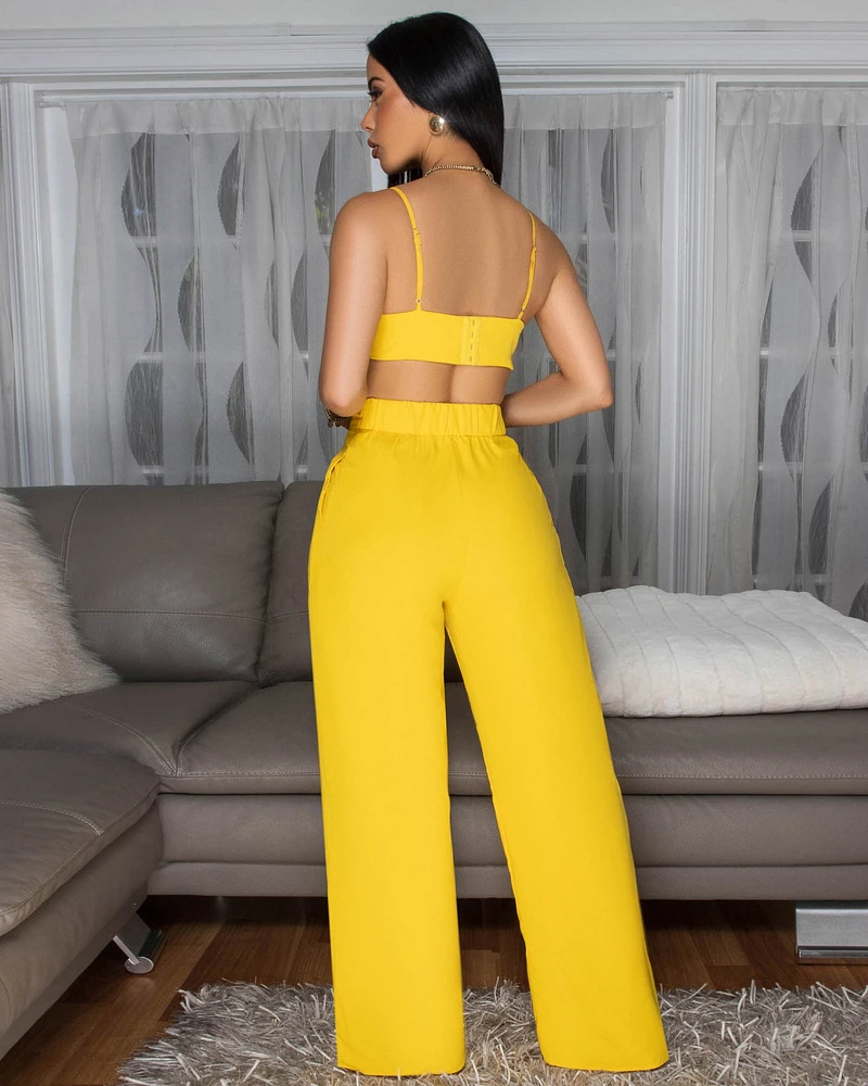 Kingston Yellow 3 Piece Pants Set