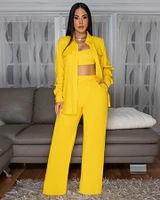 Kingston Yellow 3 Piece Pants Set
