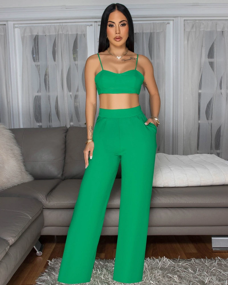 Kingston Kelly-Green 3 Piece Pants Set