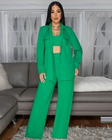Kingston Kelly-Green 3 Piece Pants Set