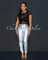 Silva Silver High Waist Skinny Jeans