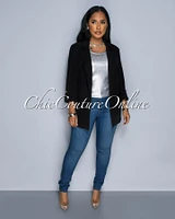 Fazit Black Long Sleeves Boyfriend Blazer