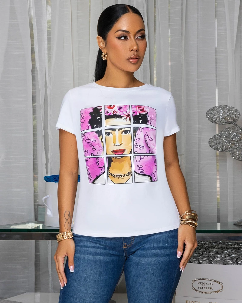 Zillah White Headshot Graphic T-Shirt