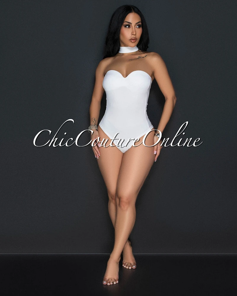 Lolana Mock Neckline Bustier Bodysuit