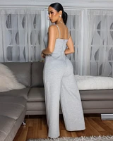 Venegas Heather Grey Luxe Jumpsuit