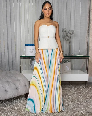 Memphis Cream Multi-Color Pants Set