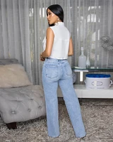 Taliana White Sleeveless Linen Crop Shirt