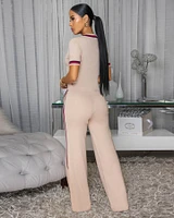 Jameson Nude Stripes ULTRA-LUXE Knit Pants Set